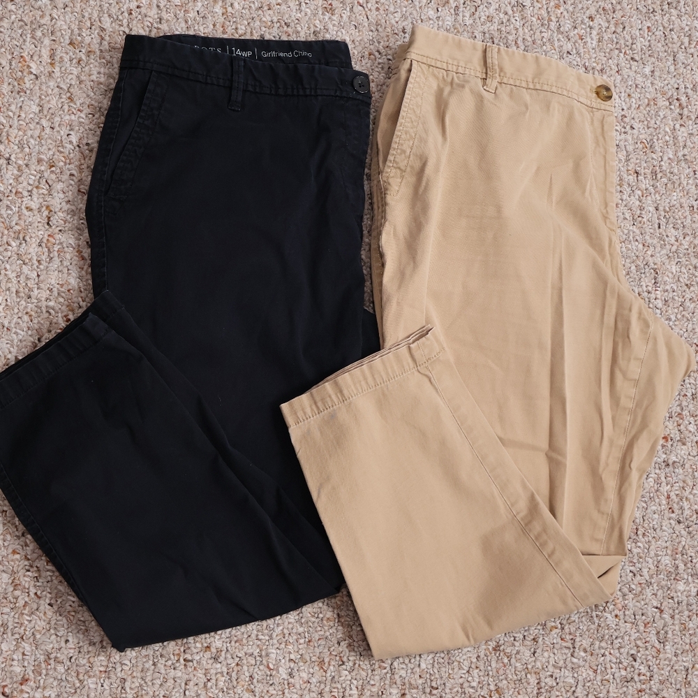 2for1 🎁 Women's Black and Tan Pants 🛍️
